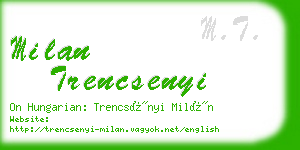 milan trencsenyi business card